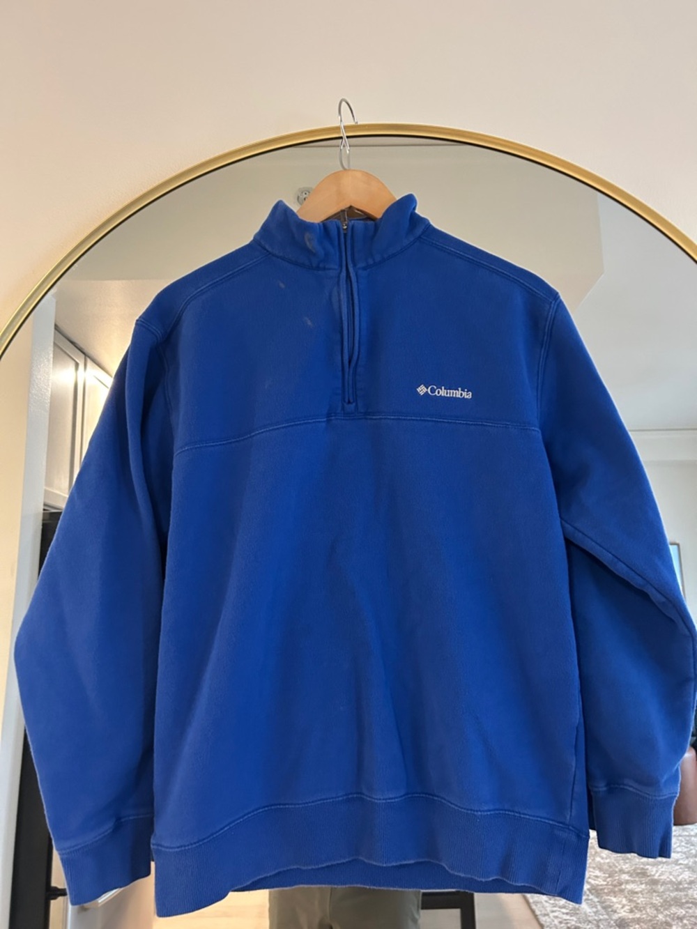 Columbia Men's Blue Half-Zip Fleece Pullover